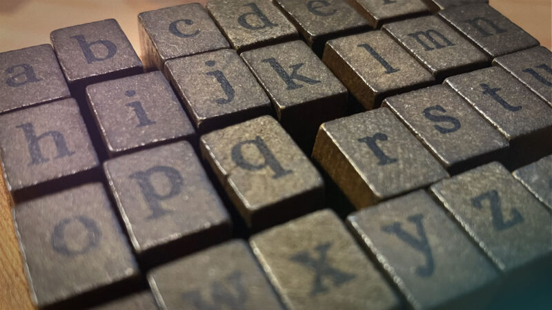 Bild von einem Buchstaben-Satzkasten